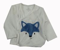 Bílé sametové zavinovací triko s liškou Liegelind