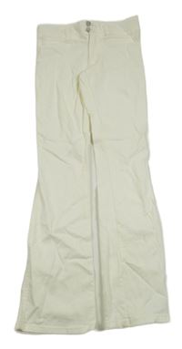 Smetanové bootcut low waist lehké rifle H&M