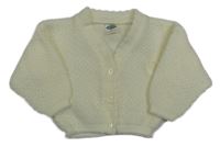 Krémový propínací svetr s králíkem