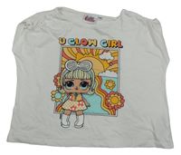 Bílé crop tričko s L.O.L. Surprise