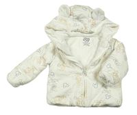 Smetanová zateplená propínací mikina s Mickyem a kapucí Primark