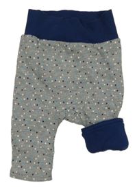 Šedé melírované zateplené tepláky s hvězdami Liegelind