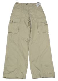 Nové - Béžové cargo široké rifle Nutmeg