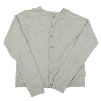 Šedý melírovaný propínací lehký svetr Next