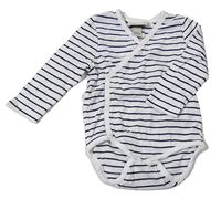 Bílo-černé pruhované zavinovací body Bonprix