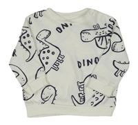 Bílá mikina s dinosaury F&F