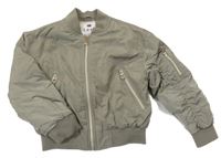 Zelenošedý šusťákový zateplený bomber F&F