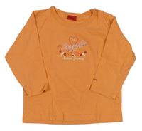 Oranžové triko s logem Esprit