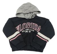 Černá crop mikina s nápisem a kapucí F&F