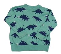 Zelený lehký svetr s dinosaury M&S