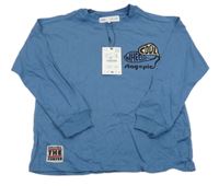 Nové - modré triko s nápisem Zara