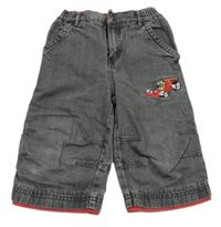 Šedé široké 7/8 rifle s formulí C&A