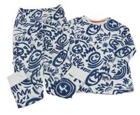 Bílo-tmavomodré vzorované pyžamo George