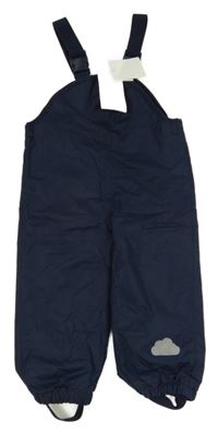 Nové - tmavomodré šusťákové podšité laclové kalhoty Topomini