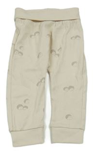Smetanové pyžamové kalhoty s ježky H&M