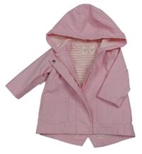 Světlerůžová nepromokavá jarní bunda s kapucí F&F