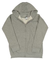 Nové - Šedá melírovaná propínací mikina s kapucí Primark