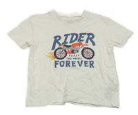 Bílé tričko s motorkou 