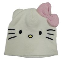 Bílá pletená čepice s Hello Kitty H&M
