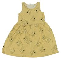 Béžové bavlněné šaty s králíky H&M