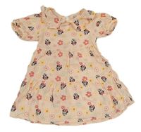 Růžové květované šaty s Minnie Primark