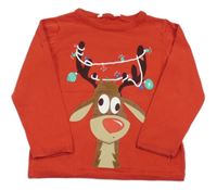 Červený svetr se sobem H&M