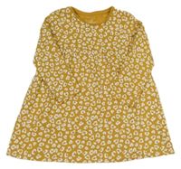 Hořčicové šaty s leopardím vzorem Mothercare