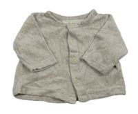 Béžová sametová propínací mikina H&M