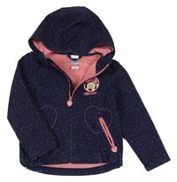 Tmavomodrá softshellová bunda se srdíčky a Minnie a kapucí C&A