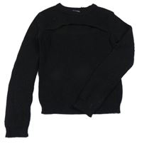 Černý svetr s průstřihem Primark