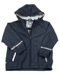 Tmavomodrá voděodolná jarní bunda s kapucí Lupilu