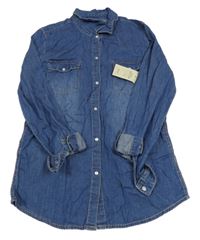 Nové - Tmavomodrá lehká riflová halenka Denim Co.