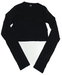 Černé crop triko H&M