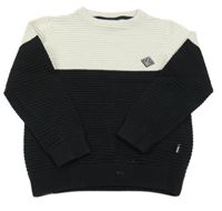 Béžovo-černý žebrovaný svetr Chapter young