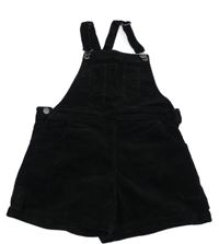 Černé manšestrové laclové kraťasy Next