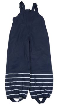 Tmavomodro-bílé voděodolné laclové kalhoty s pruhy Topolino