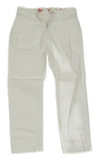 Bílé plátěné kalhoty H&M