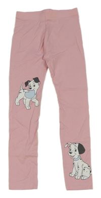 Růžové legíny s dalmatiny Disney