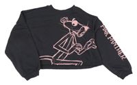Antracitová crop mikina - Růžový Panther H&M