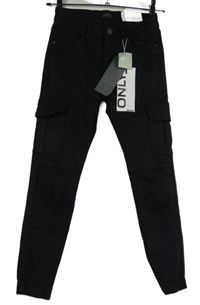 Nové - Dámské černé cargo rifle s kapsami Only 