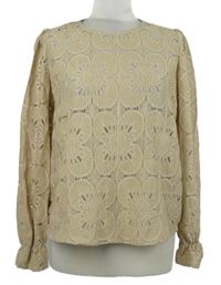 Dámská béžová krajková halenka 