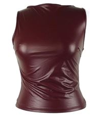 Nové - Dámský vínový potažený crop top Shein 