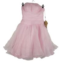 Nové - Dámské růžové šifonové koktejlové korzetové šaty JenJen 