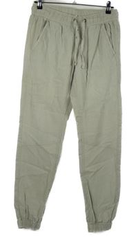 Dámské béžové lněné kalhoty Only 