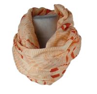 Dámská růžovo-červená vzorovaná límcová šála Pieces 