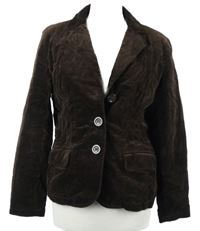 Dámské hnědé sametové sako M&S