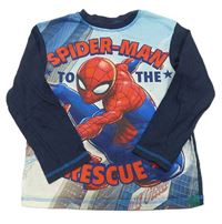 Modro-tmavomodré triko se Spidermanem zn. Marvel