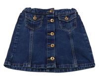 Modrá riflová propínací sukně Denim Co
