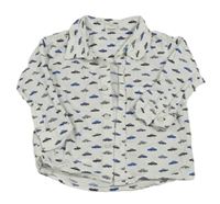 Bílá košile s auty H&M