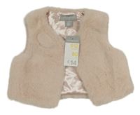Nové- Světlerůžová kožešinová vesta zn. Primark
